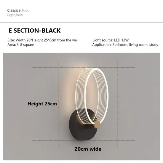 Applique Murale Led Élégante Design Contemporain Typee / Natural White Chambre