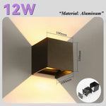 Applique Murale Led Élégante Design Extérieur Abs Plastics Pvc / 12W Square Black China | Warm