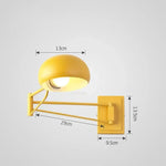 Applique Murale Led Élégante Design Jaune / Sans Interrupteur Chambre