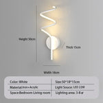 Applique Murale Led Élégante Design Lumineuse Blanc 50Cm / Froid Chambre