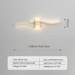 Applique Murale Led Élégante Design Minimaliste A-Couleur Bois / Blanc Chaud Applique Chambre