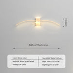 Applique Murale Led Élégante Design Minimaliste Couleur C-Bois / Blanc Chaud Applique Chambre