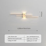 Applique Murale Led Élégante Design Minimaliste Couleur D-Bois / Blanc Naturel Applique Chambre