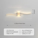 Applique Murale Led Élégante Design Minimaliste Couleur E-Bois / Blanc Chaud Applique Chambre
