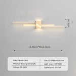 Applique Murale Led Élégante Design Minimaliste Couleur F-Bois / Blanc Chaud Applique Chambre