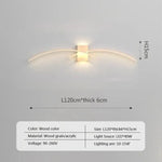 Applique Murale Led Élégante Design Minimaliste Couleur G-Bois / Blanc Chaud Applique Chambre
