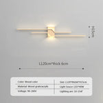 Applique Murale Led Élégante Design Minimaliste Couleur H-Bois / Blanc Chaud Applique Chambre