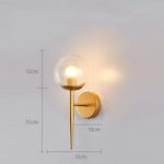 Applique Murale Led Élégante Design Minimaliste Verre Style Doré 1 Chambre