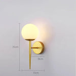 Applique Murale Led Élégante Design Minimaliste Verre Style Doré 1 Chambre