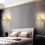 Applique Murale Led Élégante Dorée Design Luxe Applique Chambre