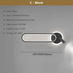 Applique Murale Led Élégante Épurée Contemporaine C-Noir / Blanc Froid Chambre
