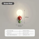 Applique Murale Led Élégante Et Minimaliste Vert Rouge / Blanc Froid Chambre