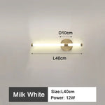 Applique Murale Led Élégante Et Moderne. L40Cm 12W / Blanc Chaud Chambre