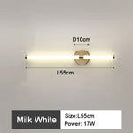 Applique Murale Led Élégante Et Moderne. L55Cm 17W / Blanc Chaud Chambre