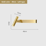 Applique Murale Led Élégante Minimaliste Design. L40Cm - Or Gauche / 3 Couleurs Modifiables Chambre