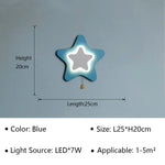 Applique Murale Led Élégante Pour Petit Espace. Bleu Étoile Chambre