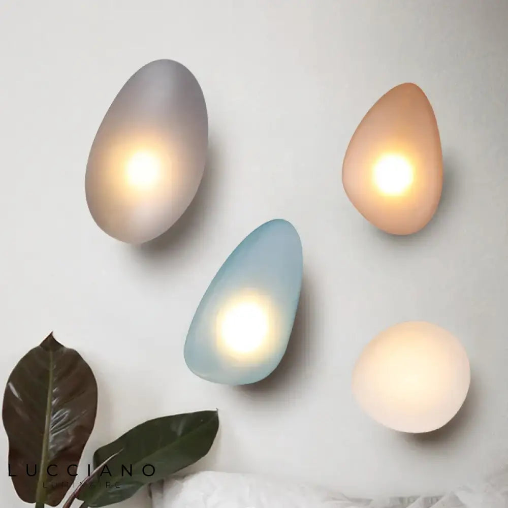 Applique Murale Led En Verre Élégant Scandinave Lumineux. Chambre