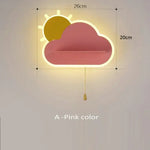 Applique Murale Led Enfants Design Moderne. Un Rose / Blanc Chaud Chambre