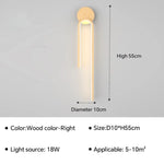 Applique Murale Led Épurée Tendance Chic Couleur Bois R / Blanc Chaud Applique Chambre