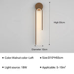 Applique Murale Led Épurée Tendance Chic Couleur Noyer L / Tricolore Applique Chambre