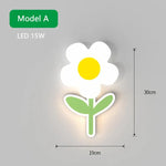 Applique Murale Led Fleur Design Colorée Enfants Un / Télécommande Chambre