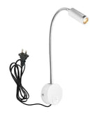 Applique Murale Led Flexible Élégante Télécommandée Argent / Prise Britannique Blanc Froid