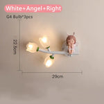 Applique Murale Led G4 Chambre Enfant Design Ange Blanc À Droite / 3 Température De Couleur Applique