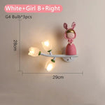 Applique Murale Led G4 Chambre Enfant Design Fille Blanche B À Droite / 3 Température De Couleur