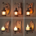 Applique Murale Led Industrielle Design Bois Vintage Chambre