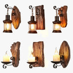 Applique Murale Led Industrielle Design Bois Vintage Chambre