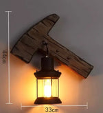 Applique Murale Led Industrielle Design Bois Vintage Sku2 Chambre