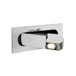 Applique Murale Led Intégrée Design Moderne 3W Chrome Poli / Blanc Chaud Chambre