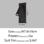 Applique Murale Led Intelligent Éclairage Moderne Noir A Usb / Blanc Chaud (2700-3500K) Chambre