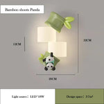 Applique Murale Led Kawaii Douceur Chambre. Pousses De Bambou Panda / 3 Températures Couleur Chambre