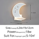 Applique Murale Led Lune Design Élégant Lumineux. Blanc Gauche L24X19Cm / Chaud (2700-3500K) Chambre