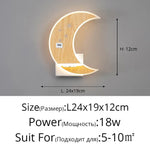 Applique Murale Led Lune Design Élégant Lumineux. Fil À Gauche L24X19Cm / Blanc Froid