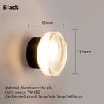 Applique Murale Led Luxueuse Élégante Design. Noir / Blanc Froid 6-10W Chambre