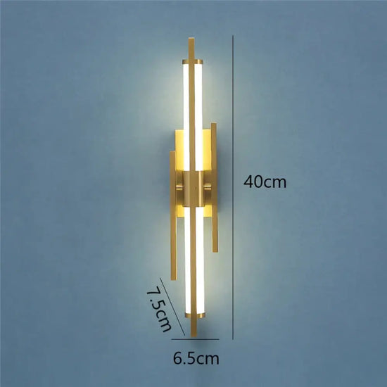 Applique Murale Led Minimaliste Élégante Déco Doré Applique Chambre