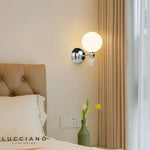 Applique Murale Led Moderne Design Élégant Chromé Chambre