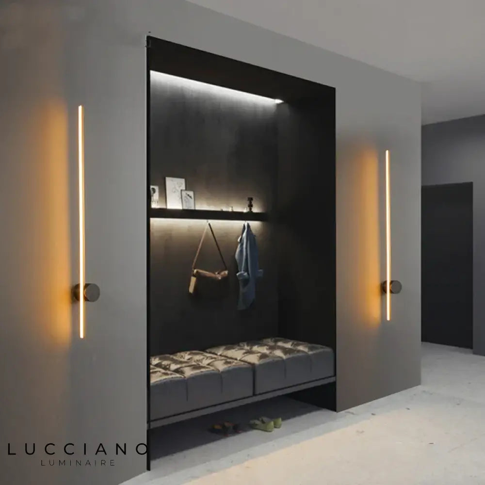 Applique Murale Led Moderne Design Laiton Élégant Chambre