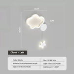 Applique Murale Led Modernes Déco Intérieure Élégante Lwl116 Blanc Nuage L / Froid Chambre