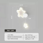 Applique Murale Led Modernes Déco Intérieure Élégante Lwl116 Étoile Blanc L / Froid Chambre