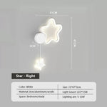 Applique Murale Led Modernes Déco Intérieure Élégante Lwl116 Étoile Blanc R / Froid Chambre