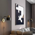 Applique Murale Led Noir Et Design Moderne Laiton Chambre