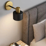 Applique Murale Led Noir Et Design Moderne Laiton Chambre