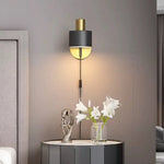 Applique Murale Led Noir Et Design Moderne Laiton Chambre