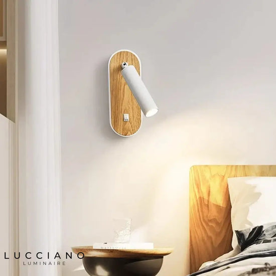 Applique Murale Led Nordique Bois Minimaliste Applique Chambre