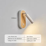 Applique Murale Led Nordique Bois Minimaliste Couleur Du / Blanc Froid Applique Chambre