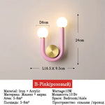 Applique Murale Led Nordique Design Élégant U. B-Rose / Blanc Chaud Chambre