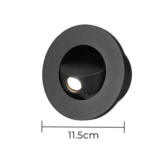 Applique Murale Led Nordique Design Minimaliste Élégant Rond Noir / Blanc Chaud (2700-3500K) Chambre